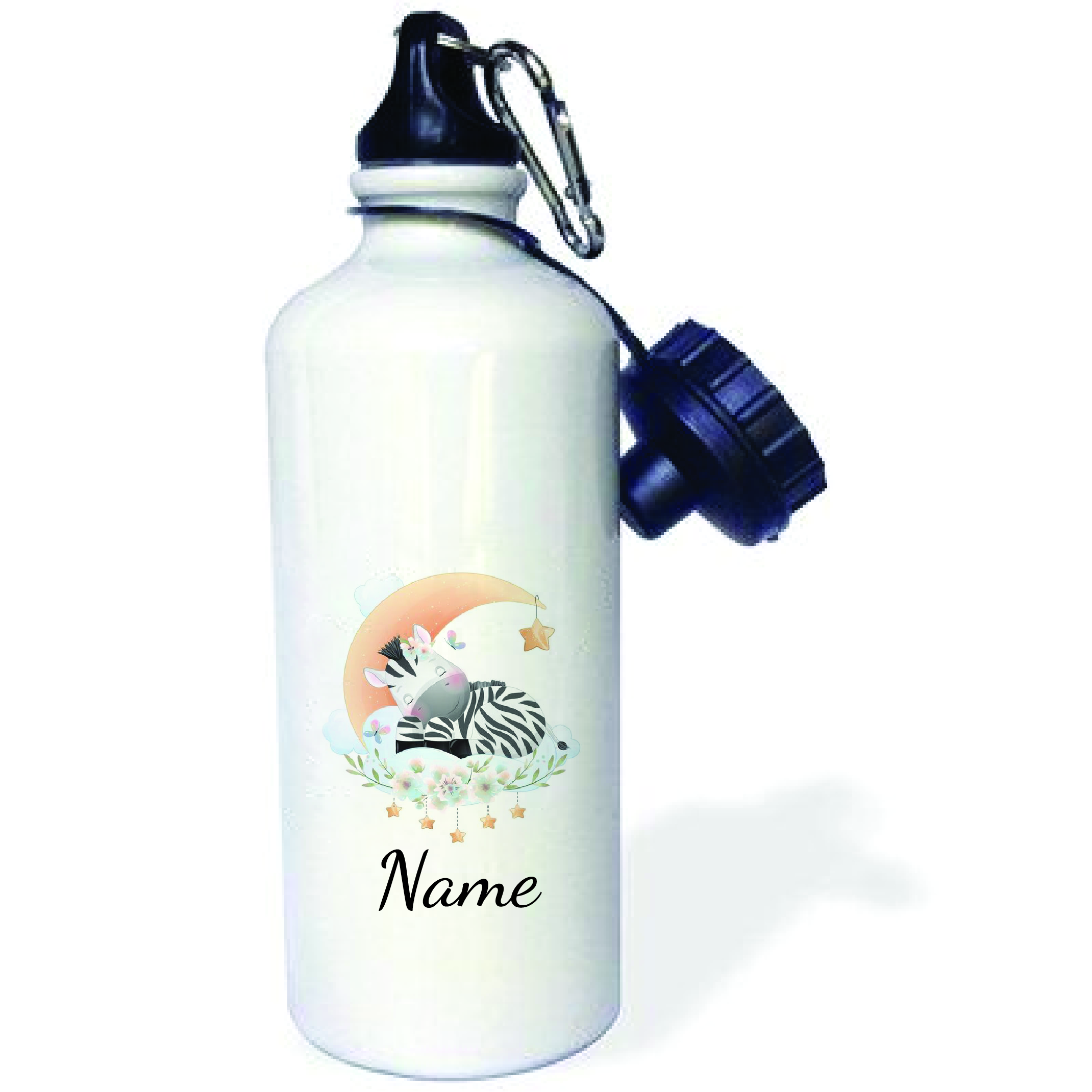 Personalised Cute Giraffe on Cloud Aluminum Water Bottle